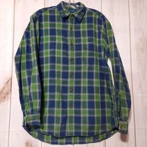 J. Crew Shirt Mens Size Small Green &‎ Blue Classic Core